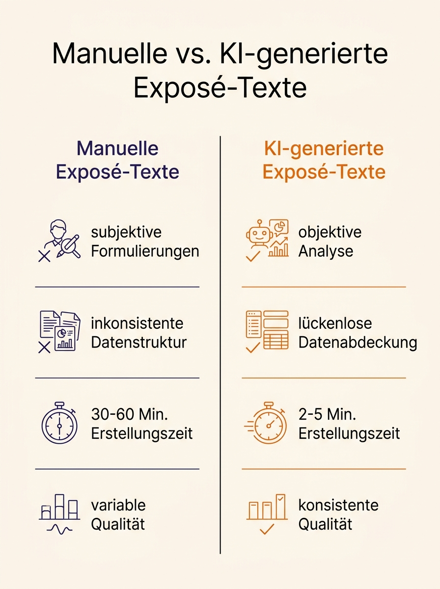Manuelle vs. KI-generierte Exposé-Texte